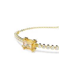 Swaroski Matrix Gold-Tone Plated Tennis Bracelet