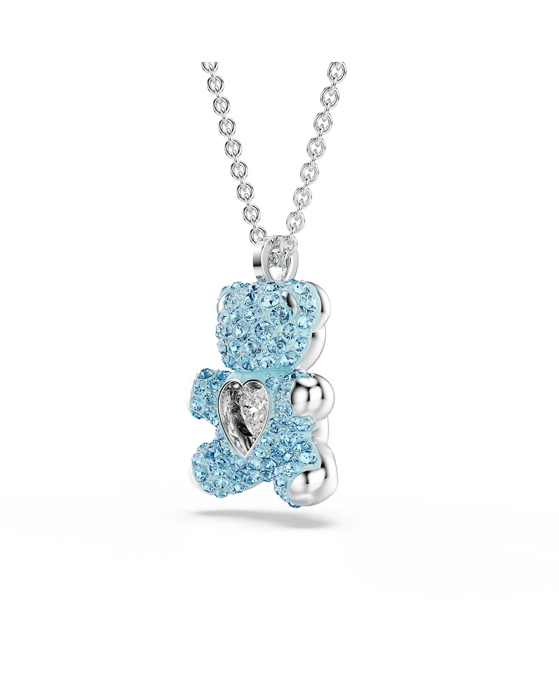 Swarovski Teddy Rhodium Plated Pendant Necklace