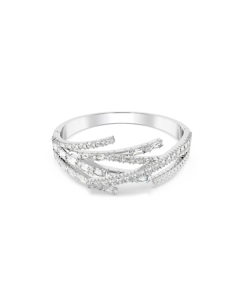 Swaroski Matrix Rhodium Plated Bangle