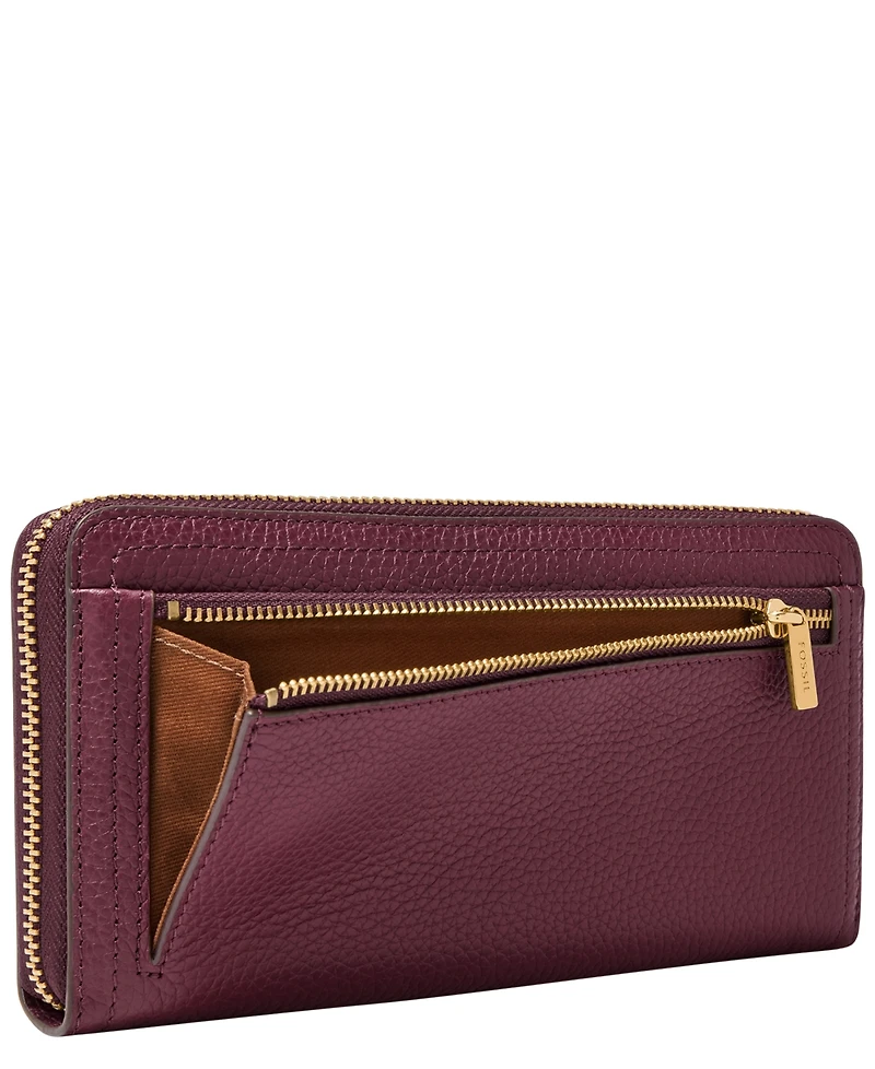 Fossil Logan Rfid Zip Around Clutch Wallet