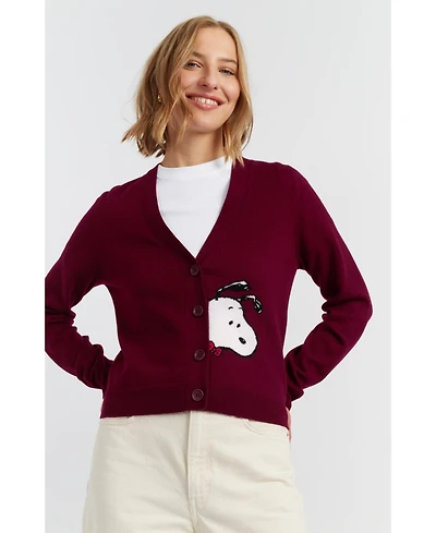 Chinti & Parker Women's Wool-Cashmere Snoopy Peekabow Cardigan