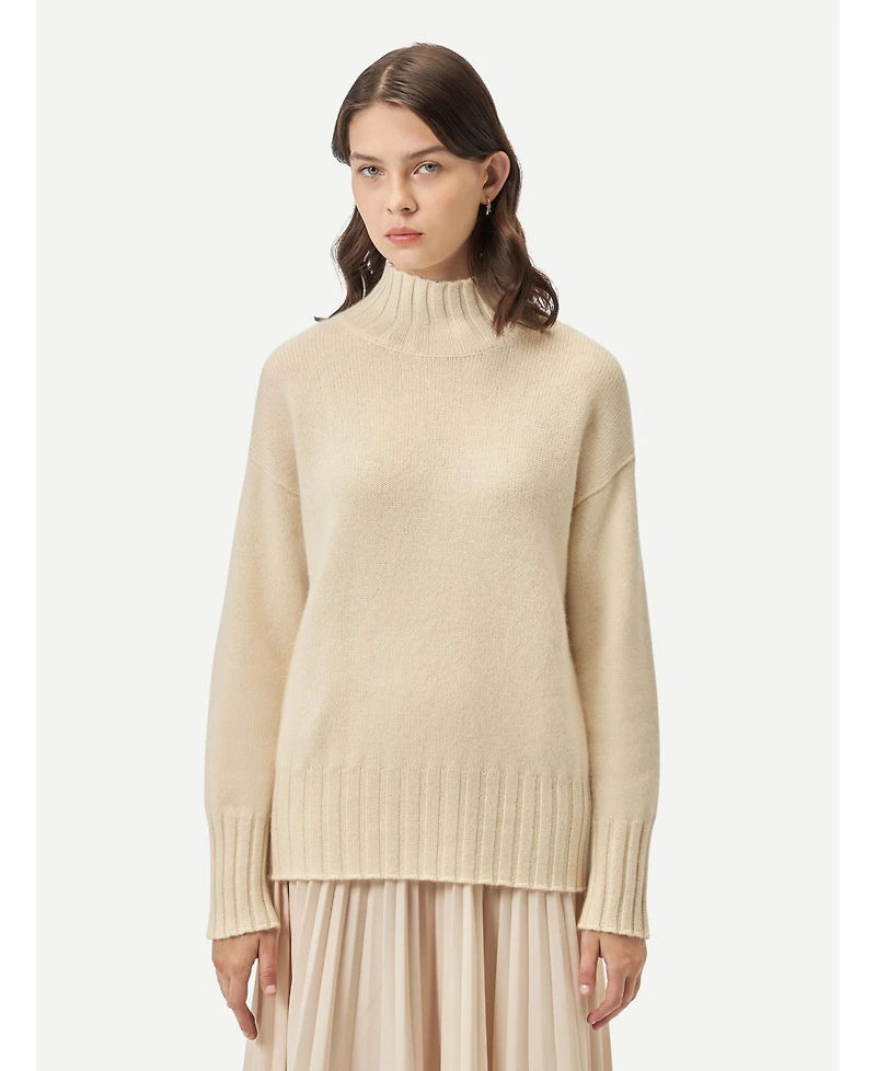 Gobi Cashmere Women's Relaxed-Fit Cashmere Turtleneck