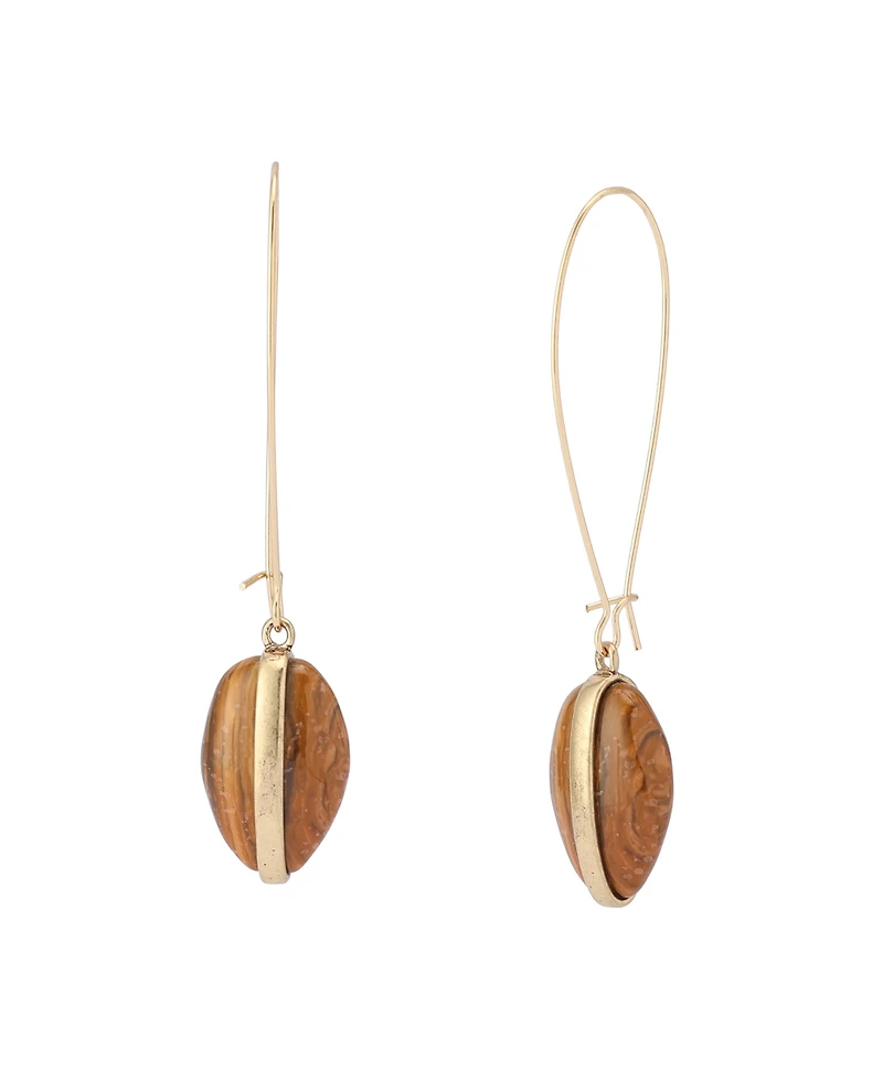 Robert Lee Morris Soho Heirloom Charms Tiger's Eye Bead Dangle Earrings