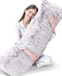 Cheer Collection Faux Fur Body Pillow, 20" x 54"