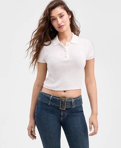 Guess Women's Mona Chenille Polo Sweater