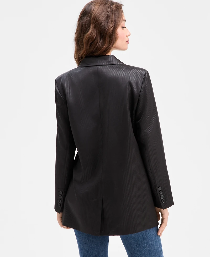 Guess Women's Jemma Pinstriped Double-Breasted Blazer