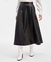 Guess Women's Delores Faux-Leather Circle Skirt