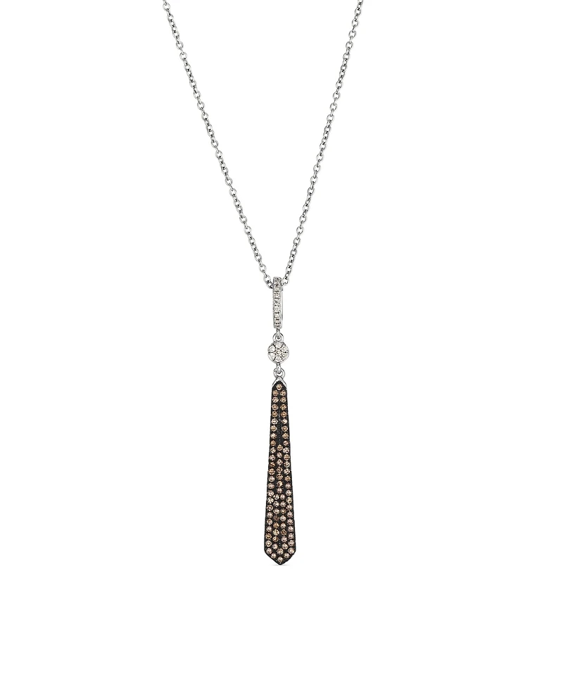 Le Vian Vanilla Diamond (.04 ct. t.w.) & Nude Diamond (.21ct. t.w.) Bar Pendant Necklace in 14K Vanilla Gold