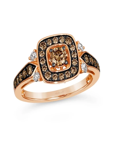 Le Vian Vanilla and Chocolate Diamond Ring (0.78 ct. t.w.) in 14K Strawberry Gold