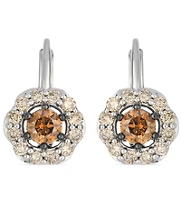 Le Vian Nude Diamond (0.41 ct. t.w.) and Chocolate Diamond ( 0.46 ct. t.w.) Earrings in 14K Vanilla Gold