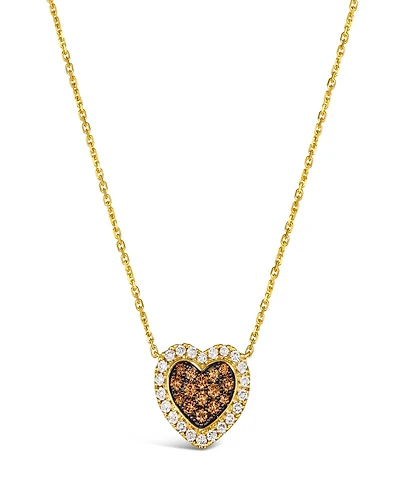 Le Vian Chocolate Diamond (0.34 ct. t.w.) & Nude Diamond (0.30 ct ct. t.w.) Pendant Necklace in 14K Honey Gold