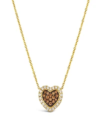 Le Vian Chocolate Diamond (0.34 ct. t.w.) & Nude Diamond (0.30 ct ct. t.w.) Pendant Necklace in 14K Honey Gold