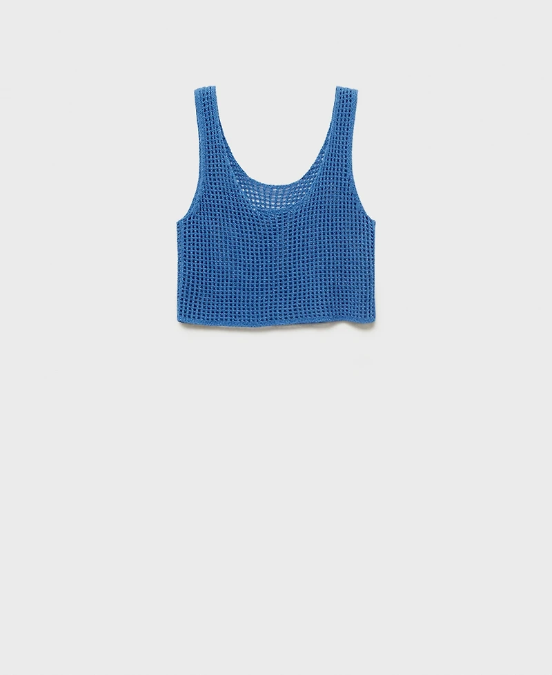 Mango Women's Knitted Crop Top