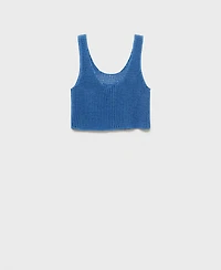 Mango Women's Knitted Crop Top