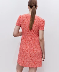 Mango Women's Short Floral Textured Dress