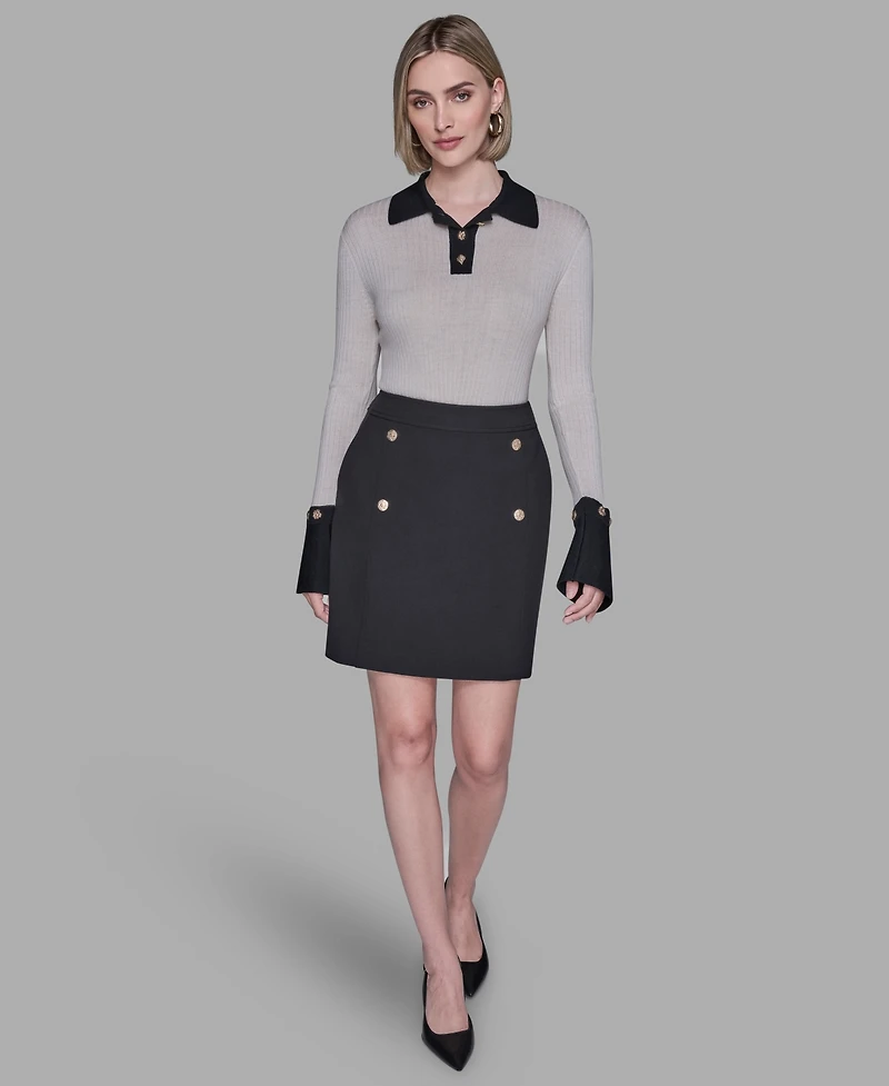 Karl Lagerfeld Paris Women's Long Sleeves Sweater