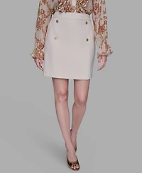 Karl Lagerfeld Paris Women's Button Detail Skirt