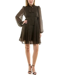 Taylor Women's Empire Waist Mini with Tie Dress
