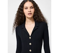 French Connection Women's Crinkle Knit Midi Dress