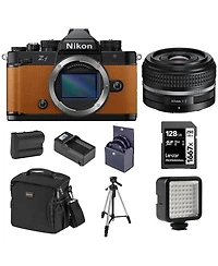 Nikon Z f Mirrorless Camera, Blue with Nikkor Z 40mm f/2 Se Lens, Bundle with Battery, 128GB Memory Card, W49 Mini Led Light and Tripod