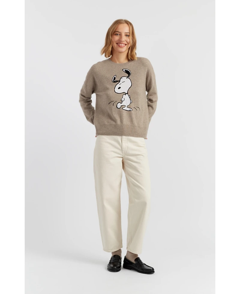 Chinti & Parker Women's Wool-Cashmere Dancing Snoopy Sweater