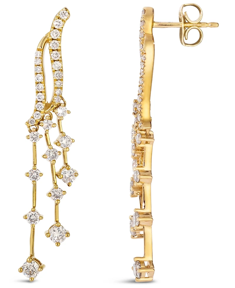 Le Vian Nude Diamond Dangling Drop Earrings (1 ct. t.w.) 14k Rose Gold