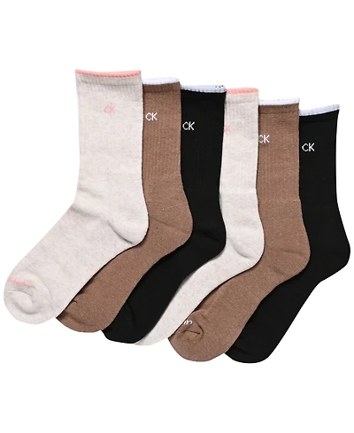Calvin Klein Women's 6-Pk. Performance Crew Socks