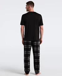 Perry Ellis Portfolio Men's Fleece Plaid Pants