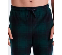 Perry Ellis Portfolio Men's Fleece Buffalo Plaid Pants