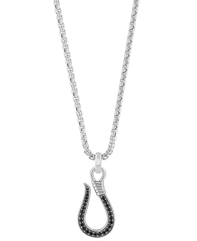 Effy Collection Black Spinel Pendant Necklace (1/2 ct. t.w.) in Sterling Silver