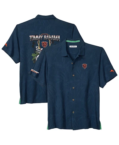 Tommy Bahama Men's Navy Chicago Bears Endzone Paradise Coolmax Button-Up Shirt
