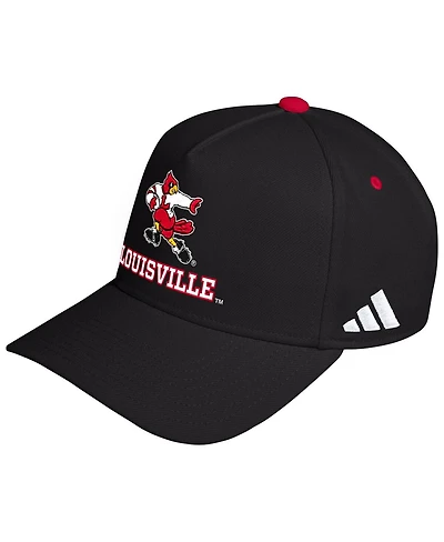 Adidas Men's and Women's Black Louisville Cardinals Throwback A-Frame Adjustable Hat
