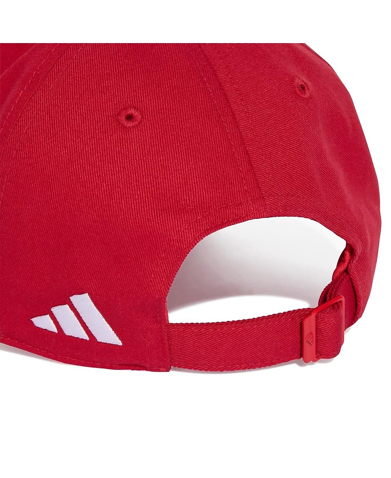Adidas Men's and Women's Red Liverpool Three-Stripe Dad Adjustable Hat