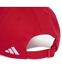 Adidas Men's and Women's Red Liverpool Three-Stripe Dad Adjustable Hat