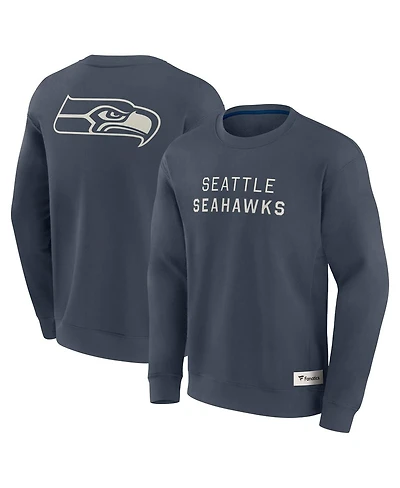 Fanatics Men's Navy Seattle Seahawks Elements Future Ground Lettering Pullover Sweatshirt