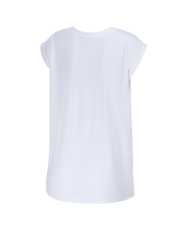 Wear by Erin Andrews Women's White Cincinnati Bengals Checker Muscle Tank Top