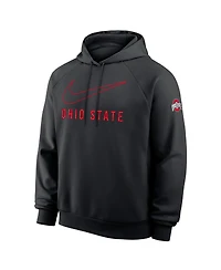 Nike Men's Black Ohio State Buckeyes Premium Raglan Performance Pullover Hoodie