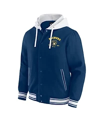 Darius Rucker Collection by Fanatics Men's Navy Milwaukee Brewers Full-Snap Hooded Jacket
