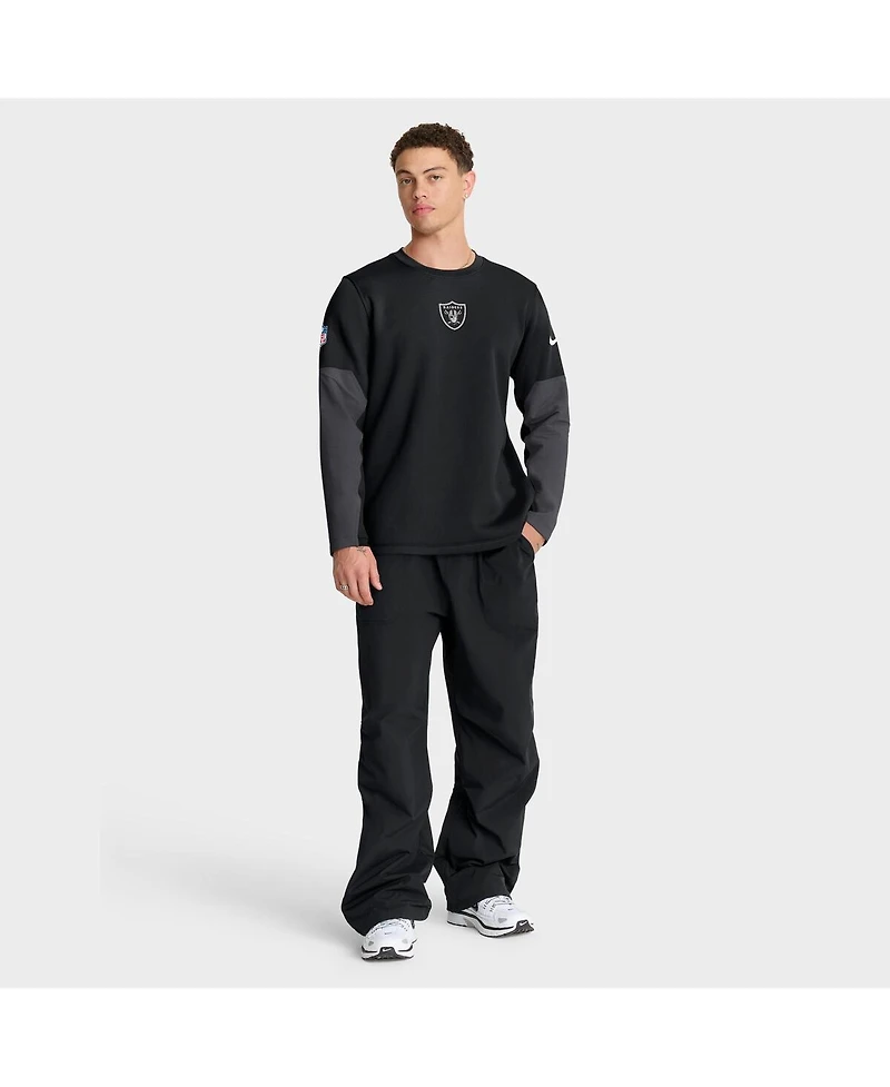 Nike Men's Black Las Vegas Raiders Sideline Scripted to Win Performance Long Sleeve T-Shirt