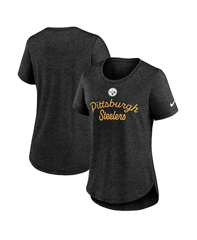 Nike Women's Black Pittsburgh Steelers Script Tri-Blend T-Shirt