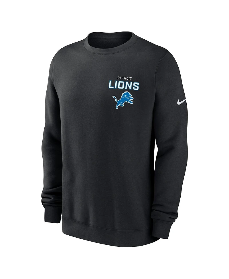 Nike Men's Detroit Lions Primetime Club Fleece Pullover Sweatshirt