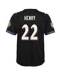 Nike Big Boys and Girls Derrick Henry Black Baltimore Ravens Team Game Jersey