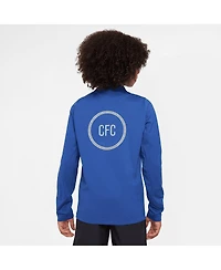 Nike Big Boys and Girls Blue Chelsea 2025/26 Strike Drill Quarter-Zip Long Sleeve Top