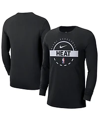 Nike Men's Black Miami Heat Authentic Long Sleeve Practice T-Shirt