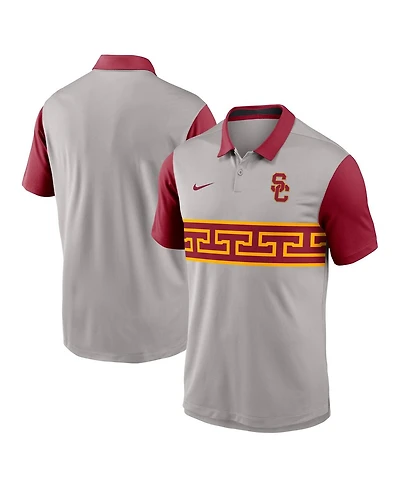 Nike Men's Gray/Cardinal Usc Trojans Vapor Performance Polo Shirt