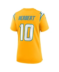 Nike Women's Justin Herbert Gold Los Angeles Chargers Alternate Charger Power Game Jersey