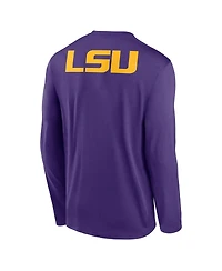 Nike Men's Purple Lsu Tigers Primetime Campus 2-Hit Legend Long Sleeve T-Shirt