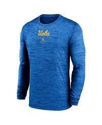 Jordan Men's Blue Ucla Bruins 2025 Sideline Velocity Performance Long Sleeve T-Shirt