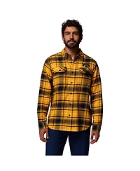 Columbia Men's Gold Iowa Hawkeyes Flare Gun Omni-Wick Flannel Long Sleeve Button-Up Shirt