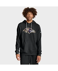 Nike Men's Black Baltimore Ravens Sideline Standard Issue Initial Home Dri-fit Hoodie